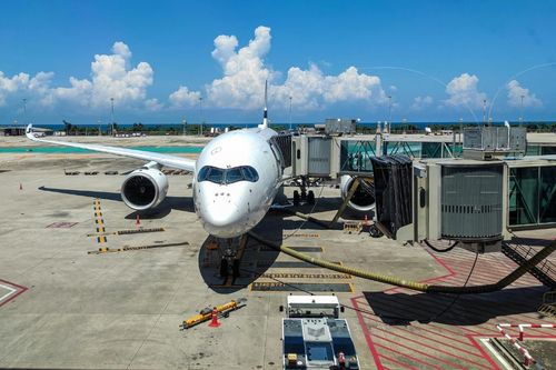 Il terminal partenze dell'Aeroporto di Fiumicino