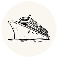 Icona di una nave da crociera